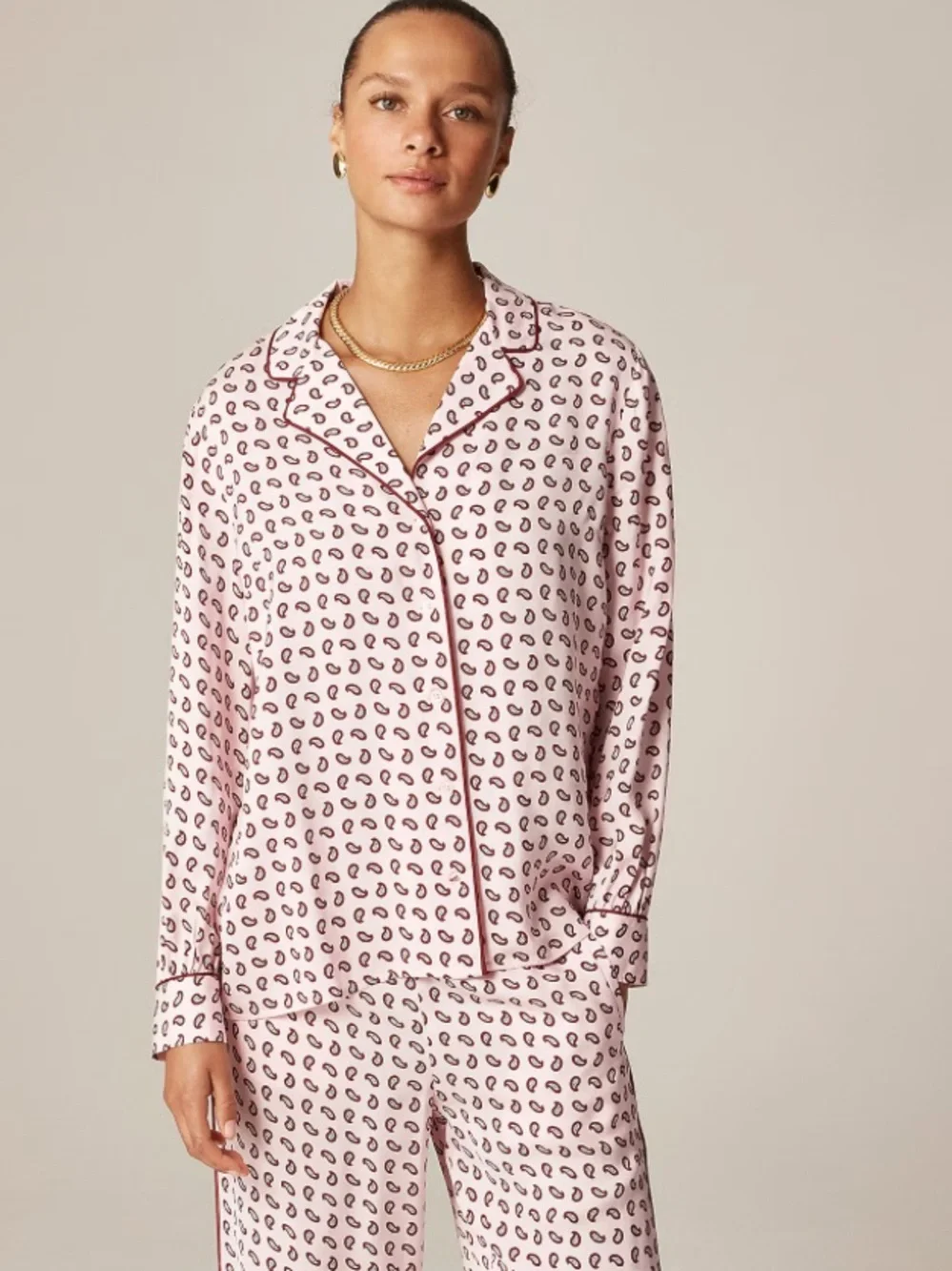 NWOT J Crew Drapey camp-collar shirt in paisley print